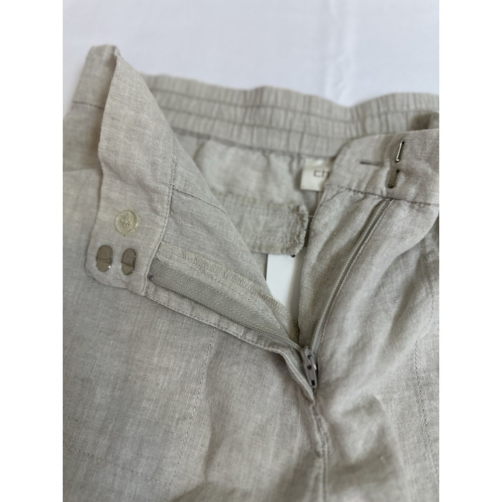 Chico's Beige 100% Linen Wide Leg Pants Women's Sz 00(2 Or XS)Natural Breathable - Picture 10 of 16